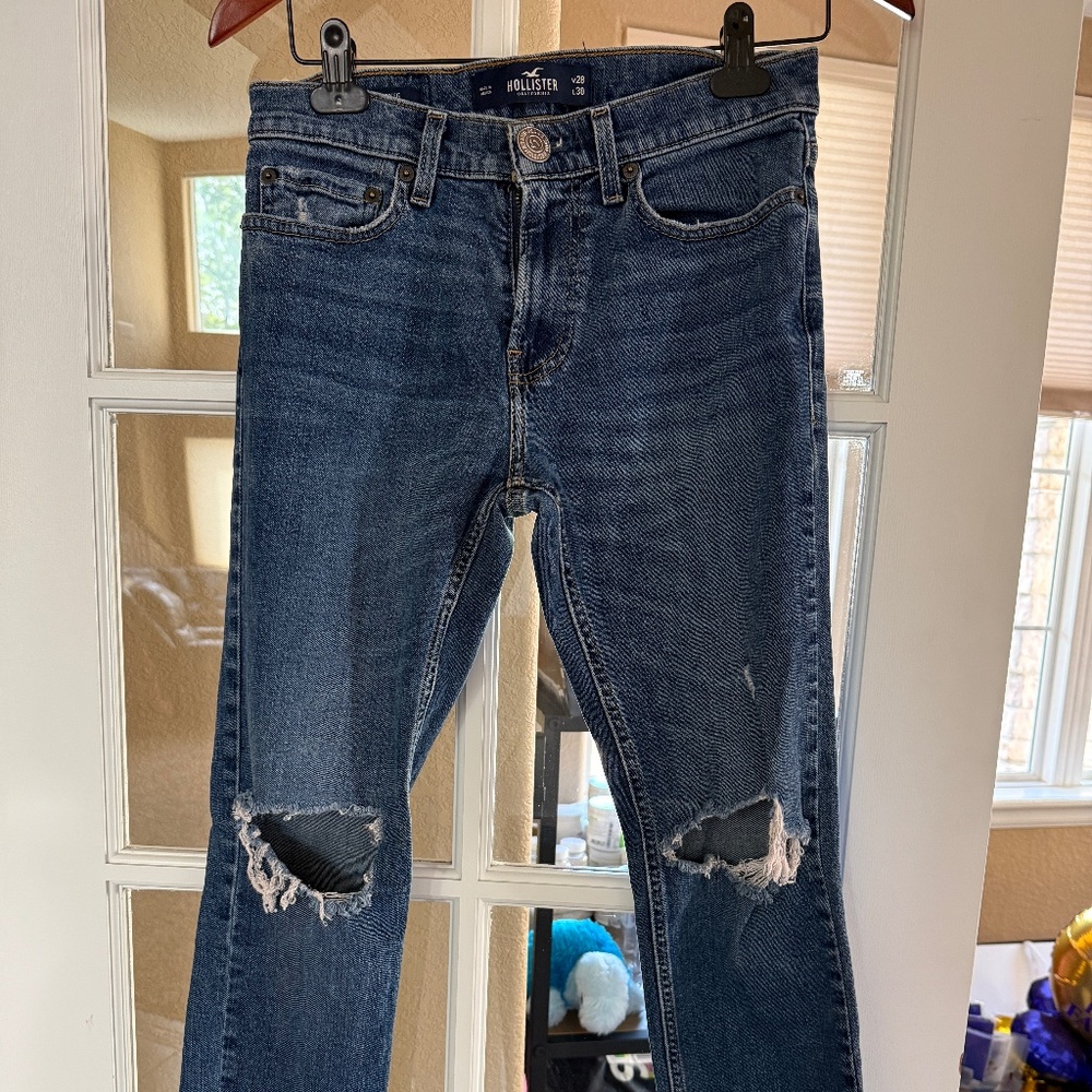 Hollister Dark Blue Mens Jeans - Size 28x30